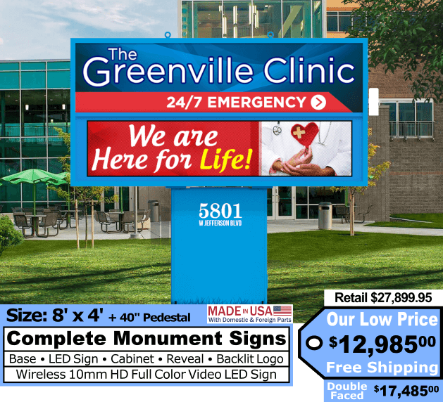 8x4 Monument LED Sign